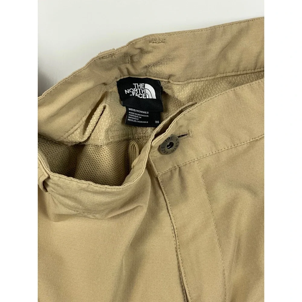 The North Face Mens Horizon Hiking Shorts Tan Khaki Size 36 Nylon Outdoor 6in
